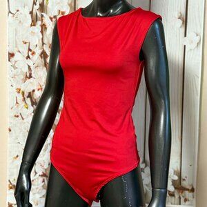 #0007 Live in the Moment Women's Red Bodysuit Sz S